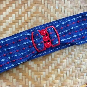 Vintage patriotic denim cinch belt  XS, 28”